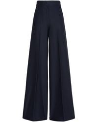 Max Mara - Cotton Wide-Leg Trousers - Lyst