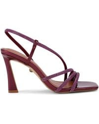 Kurt Geiger - Leather Embellished Annabel Heeled Sandals 90 - Lyst