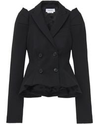 McQueen - Stretch-Wool Structured Blazer - Lyst
