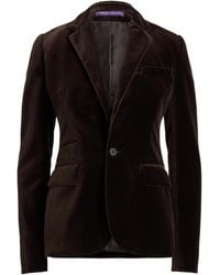 Ralph Lauren - Cotton-Blend Velvet Parker Blazer - Lyst