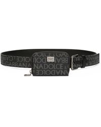 Dolce & Gabbana - Pouch-detail Logo Belt - Lyst