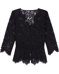 The Kooples - Lace Long-sleeve Top - Lyst