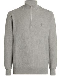 men's polo half zip sweater