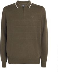 Barbour - Cotton-Wool Fenhill Polo Sweater - Lyst