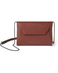 Brunello Cucinelli - Leather Bc Pochette Clutch Bag - Lyst