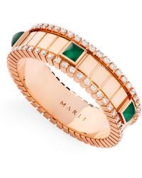 Marli New York - Diamond And Agate Life Spinning Ring - Lyst