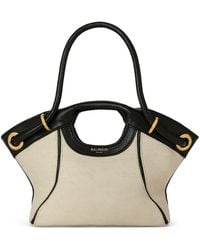 Balmain - Small Canvas Tote Bag - Lyst