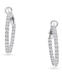 Graff - White Gold And Diamond Classic Earrings - Lyst