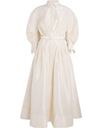 Rebecca Vallance - Taffeta Maple Midi Shirt Dress - Lyst