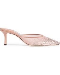 Jimmy Choo - Vivi 65 Mesh Embellished Mules - Lyst