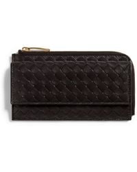 Bottega Veneta - Leather Intrecciato L-Zip Card Holder - Lyst