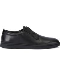 Ferragamo - Leather Alfie Slip-On Sneakers - Lyst