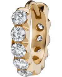 Maria Tash - Yellow Gold Invisible Set Large Diamond Eternity Hoop Earring (8mm) - Lyst
