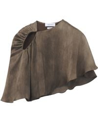 McQueen - Asymmetric Cape Top - Lyst