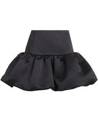 Ganni - Satin Bubble Mini Skirt - Lyst