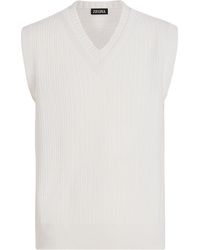 ZEGNA - Cashmere-cotton Sweater Vest - Lyst