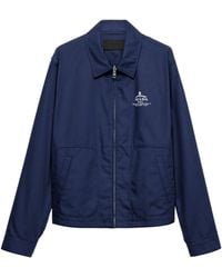 Prada - Technical Cotton Zip-Up Blouson Jacket - Lyst