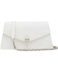 McQueen - Mini Croc-Embossed Skull Shoulder Bag - Lyst