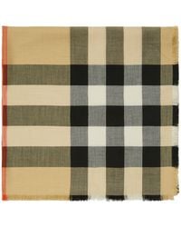 Burberry - Cashmere-silk Check Scarf - Lyst
