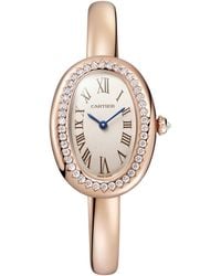Cartier - Small And Diamond Baignoire De Watch .1Mm - Lyst
