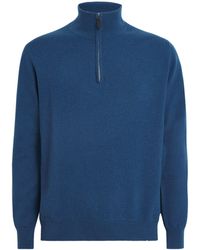 Johnstons of Elgin - Cashmere Quarter-Zip Sweater - Lyst
