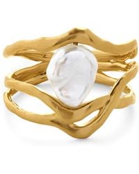 Monica Vinader - X Amy Powney Vermeil Keshi Pearl Ring - Lyst