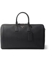 Prada - Saffiano Leather Travel Bag - Lyst