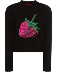 La DoubleJ - Embroidered Lampone Sweater - Lyst