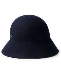 Prada - Fleece Wool Cloche Hat - Lyst