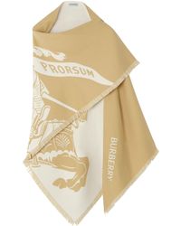 Burberry - Wool-Silk-Cashmere Equestrian Knight Design Cape - Lyst