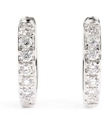 Harrods - And Diamond Huggie Earrings - Lyst