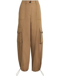 MAX&Co. - Cotton Poplin Cargo Trousers - Lyst
