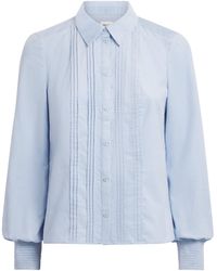 ME+EM - Corduroy Pintuck Blouse - Lyst