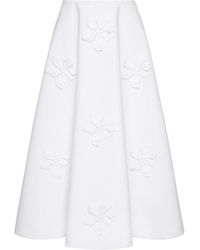 Valentino Garavani - Embroidered Midi Skirt - Lyst