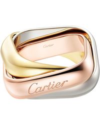 Cartier - Large, And Rose Trinity Ring - Lyst