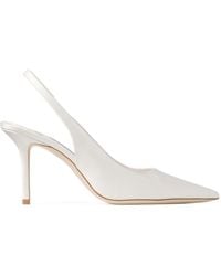 Jimmy Choo - Love 85 Satin Slingback Pumps - Lyst