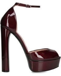 Casadei - Patent Leather Flora Platform Heels 140 - Lyst