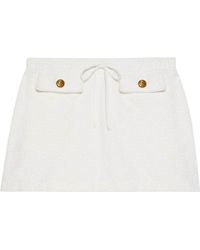 Gucci - Cotton Monogram Mini Skirt - Lyst
