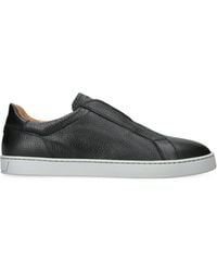 Magnanni - Leather Slip-On Sneakers - Lyst