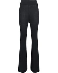 L'Agence - Rib-Knit Conan Flared Trousers - Lyst