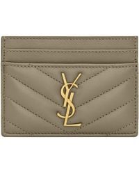 Saint Laurent - Lambskin Cassandre Card Holder - Lyst