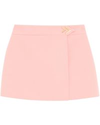 Valentino - Virgin Wool Vgold Mini Skirt - Lyst