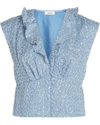 Sandro - Sequinned Stripe Top - Lyst