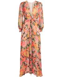 RIXO London - Chiffon Floral Meera Maxi Dress - Lyst