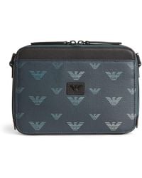 Emporio Armani - Coated Canvas Eagle Cross-Body Bag - Lyst