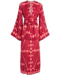 Johanna Ortiz - Linen Printed Savannah Maxi Tunic Dress - Lyst