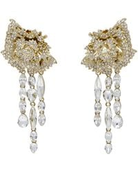 McQueen - Embellished Carnation Drop Earrings - Lyst