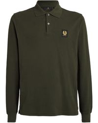 Belstaff - Cotton Piqué Long-Sleeve Polo Shirt - Lyst