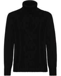 Brunello Cucinelli - Cashmere Irish Cable-Knit Rollneck Sweater - Lyst