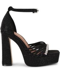Kurt Geiger - Crystal Strap Platform Sandals - Lyst